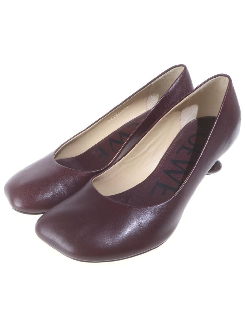 Loewe Toy Pum Leather Shoes Heels Bordeaux